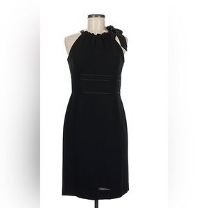 Ann Taylor Black One Shoulder Dress with bow detail